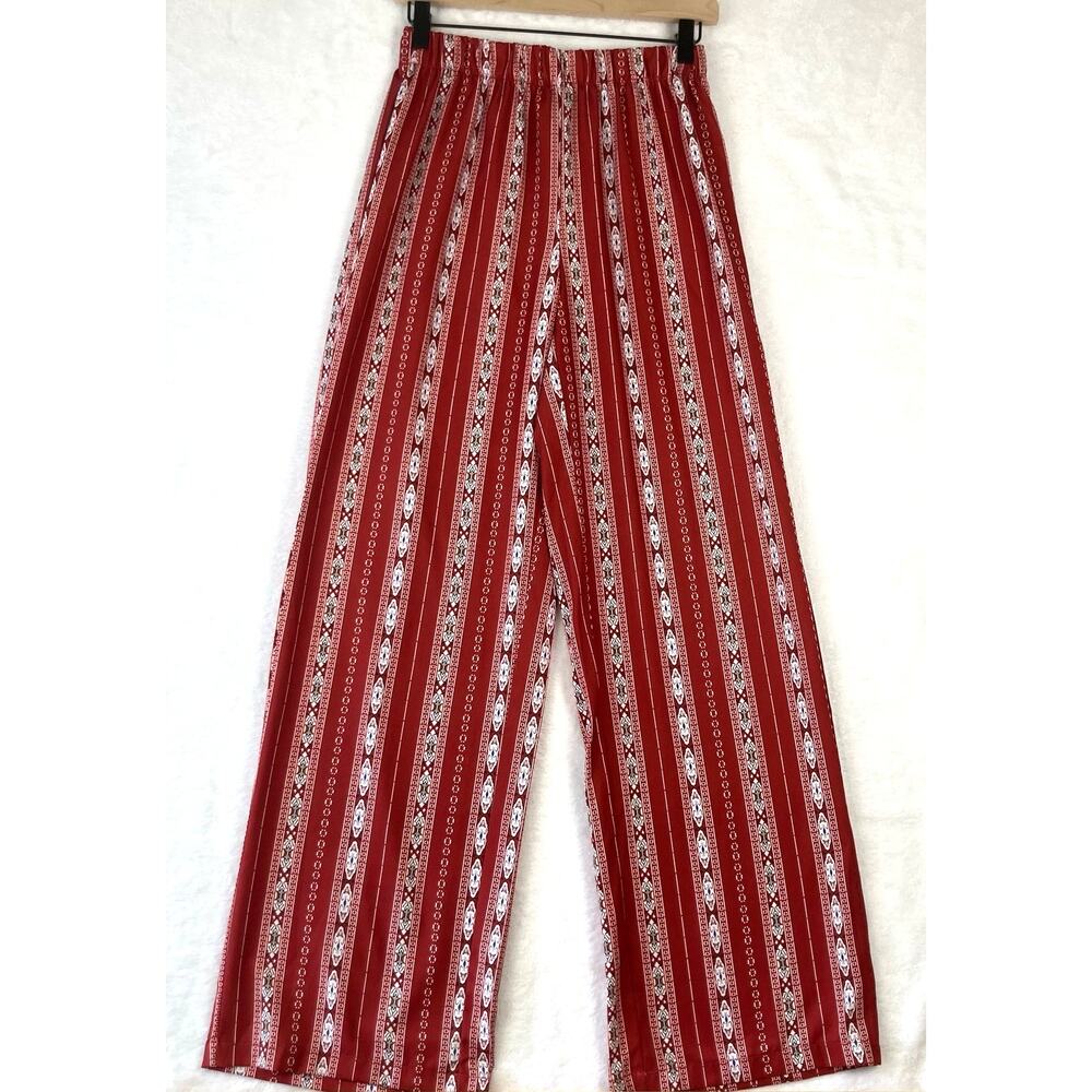 Shein Flowy Straight Leg Pants Medium Boho Bohemian Resort Wear - Picture 4 of 9